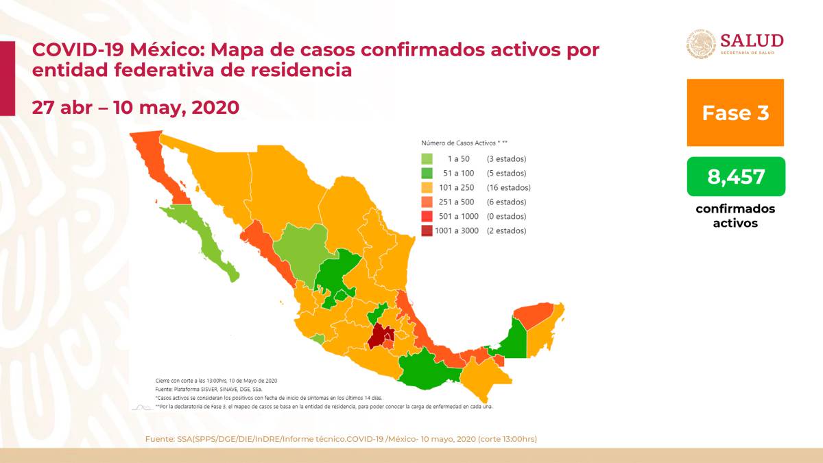 Mapa y casos de coronavirus en México por estados hoy 11 de mayo ...