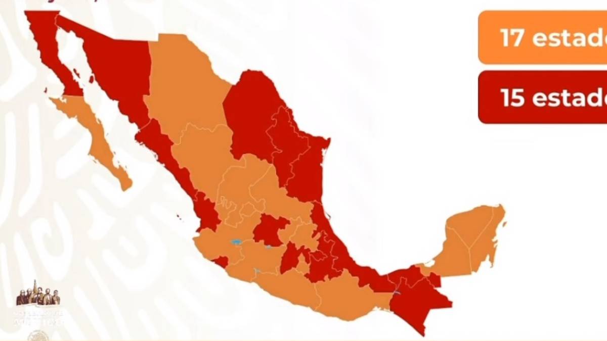 Mapa De Mexico Del Semaforo Epidemiologico Del 6 Al 12 De Julio As Mexico